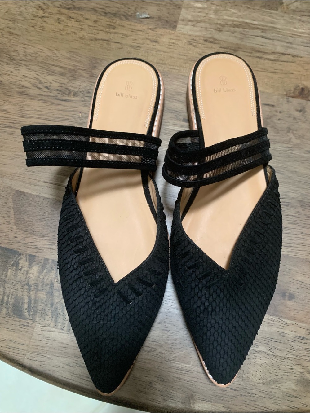 Bill Blass Shoes Black Mules